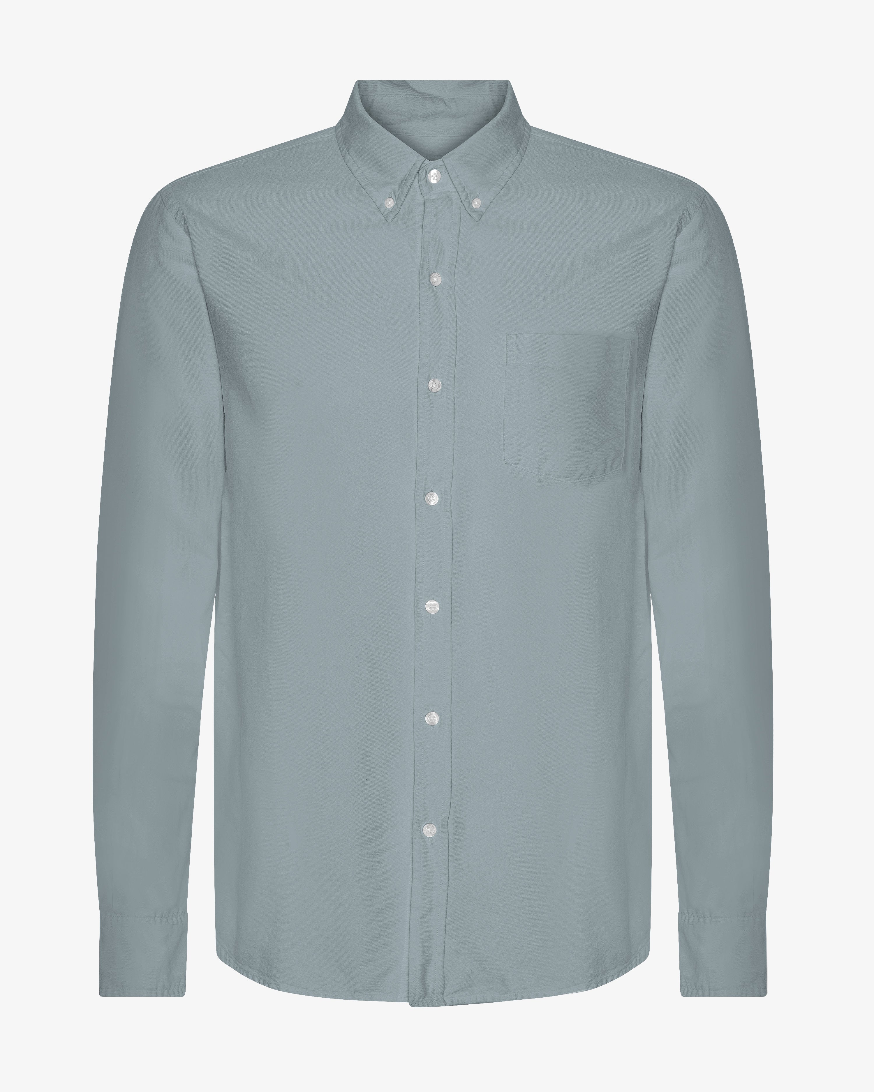 Organic Button Down Shirt - Steel Blue